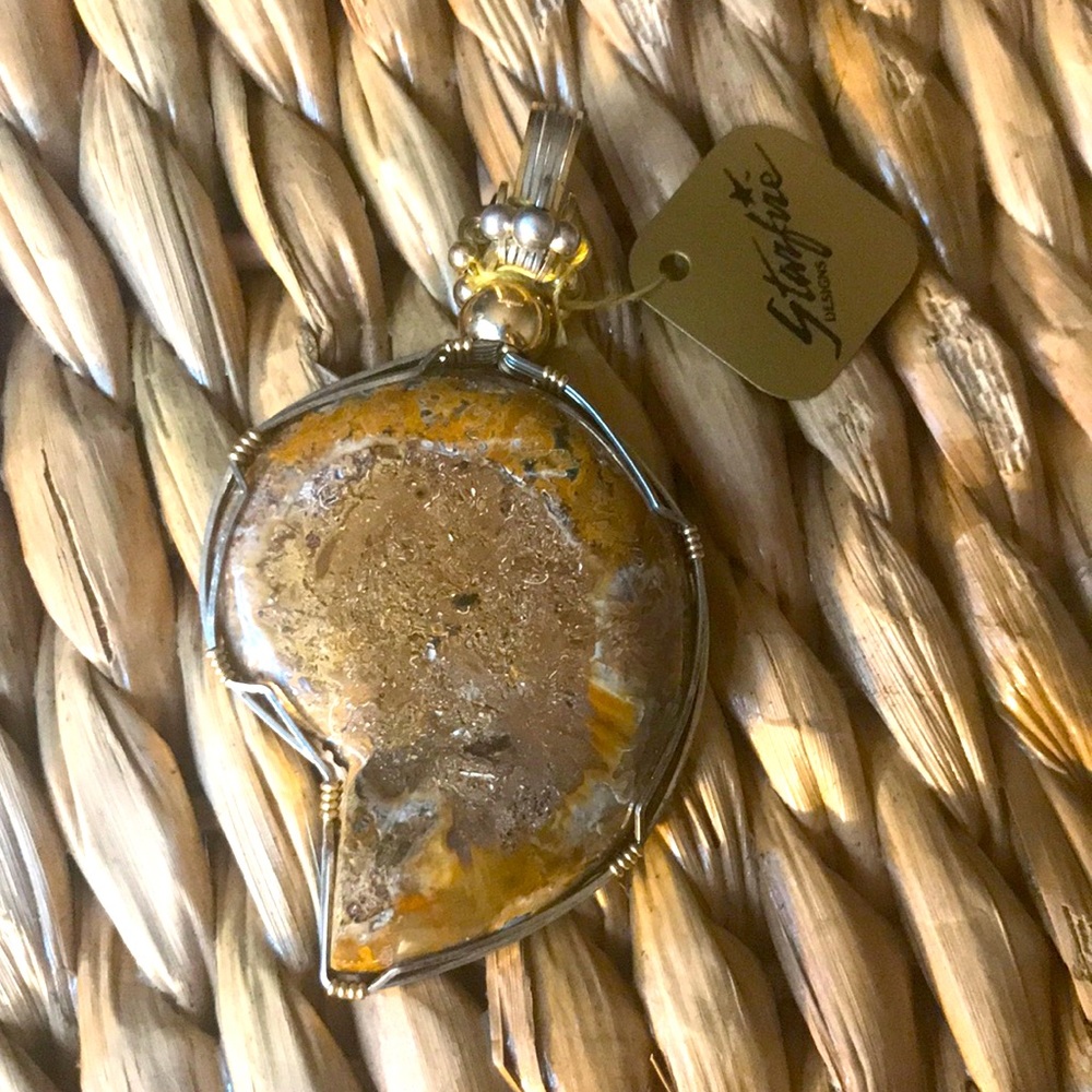 Starfire Designs Large Ammonite Pendant, Handmade, $250